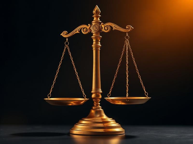 Golden scales of justice